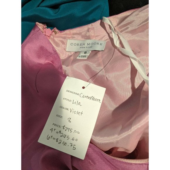 Coren Moore Pink Sleeveles Silk Dress Size 8 NWT - Picture 4 of 7